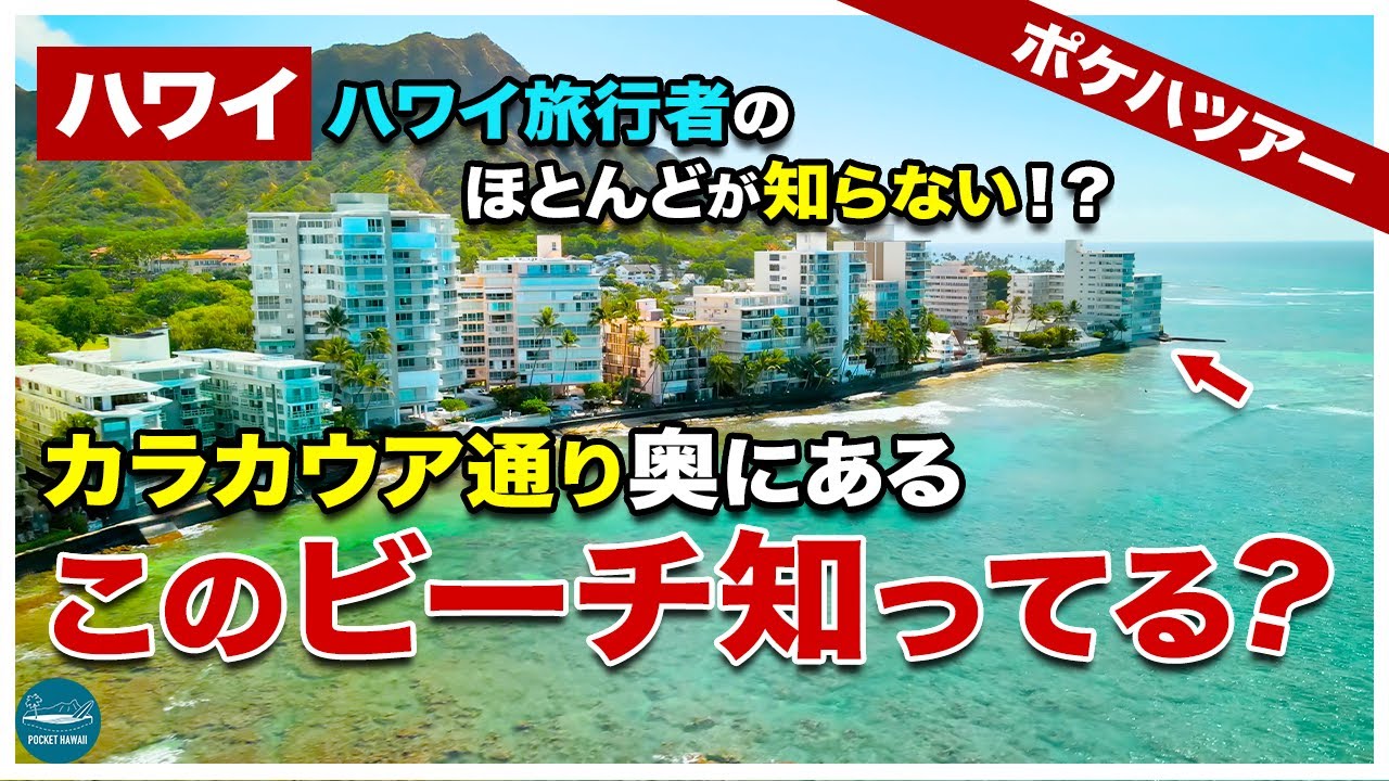 【ポケハツアー】みんなは知ってた？カラカウア通りを歩き通した者だけが行ける隠れたビーチ【ハワイ・ワイキキ】【4K】