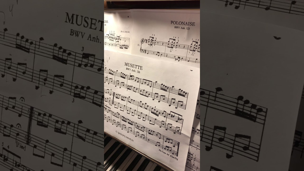 Семинар online  Tutorial Bach Musette BWV Anh. 126  Бах Мюзетт (Тетрадь Анны-Магдалены BWV Anh.126)