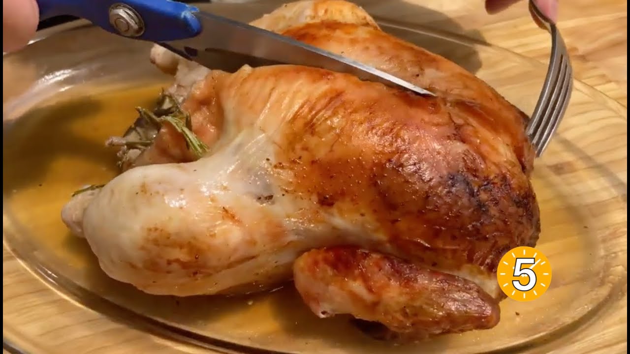 POLLO ASADO JUGOSO - RECETAS EN 5 MINUTOS