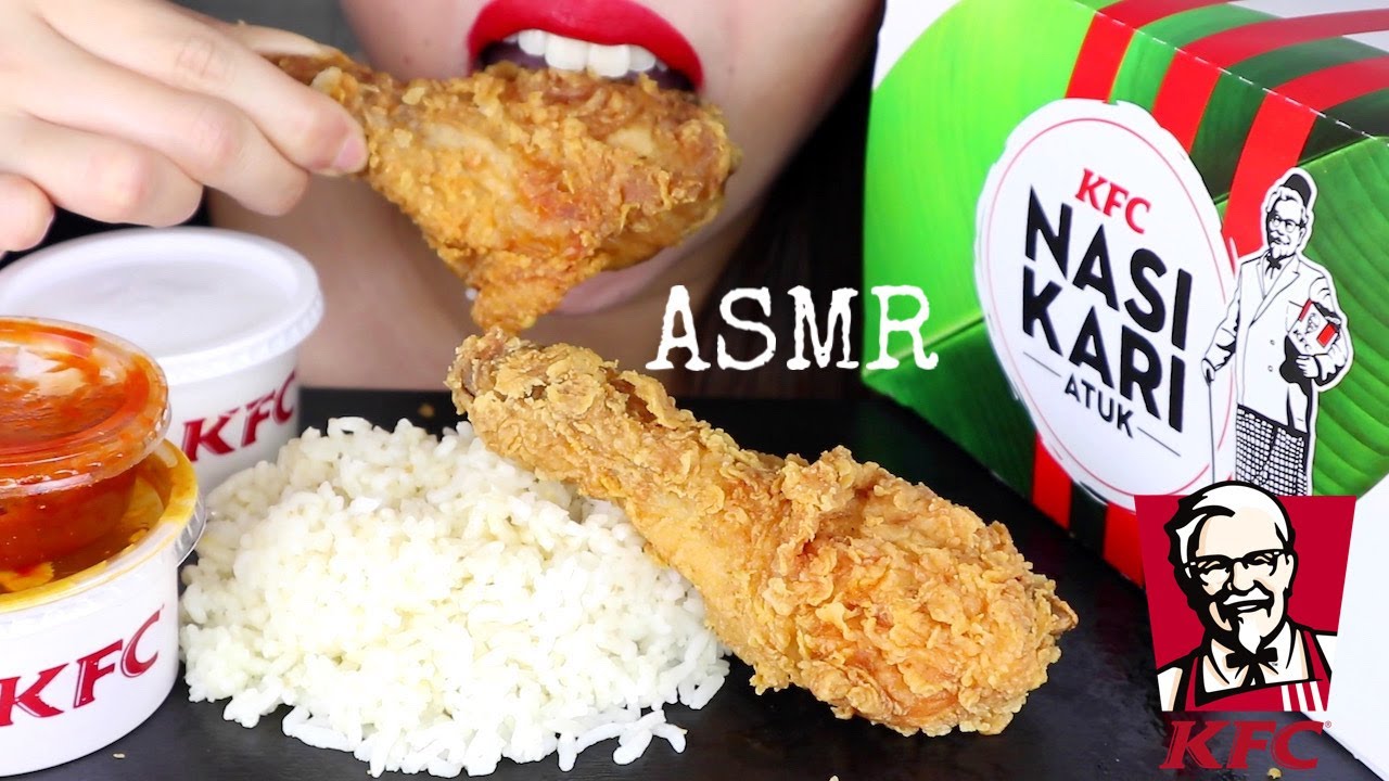 ASMR FRIED CHICKEN KFC NASI KARI ATUK | KFC MALAYSIA | FOODIELICIOUS ASMR