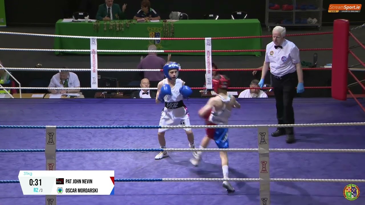 2024 National Junior Cadet Championship 31kg PJ Nevin (Mullingar Elite) v O. Mordarski (Sacre Coeur)