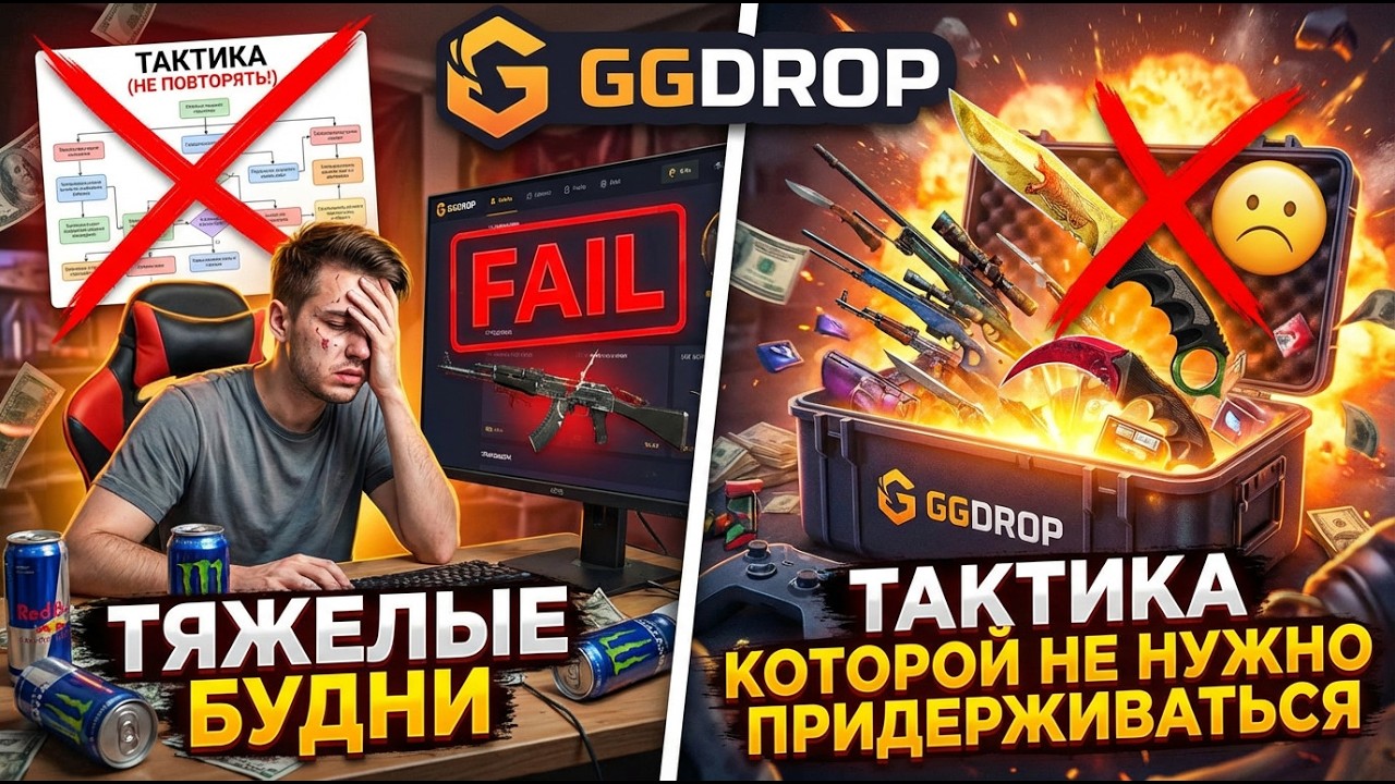ТЯЖЕЛЫЕ БУДНИ НА GGDROP! ТАКТИКА КОТОРОЙ НЕ НУЖНО ПРИДЕРЖИВАТЬСЯ (CS2/КС2)