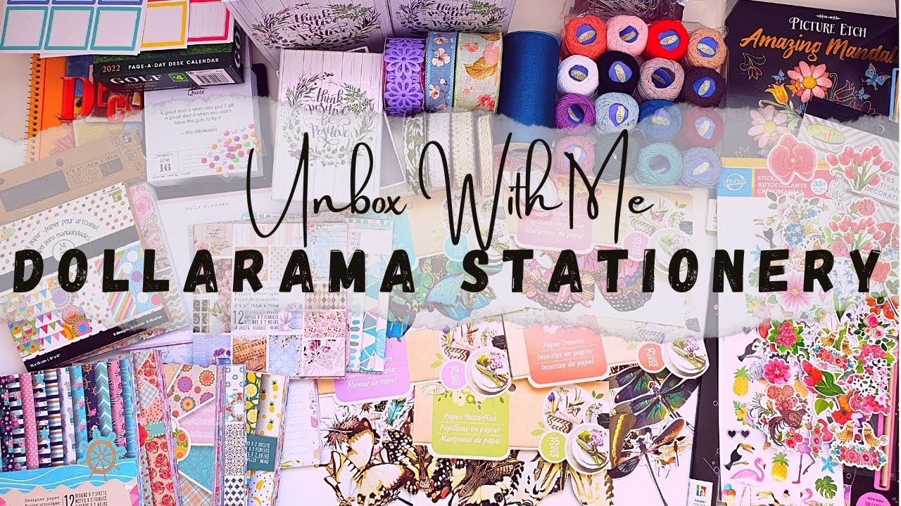 Unbox With Me | Dollarama Haul | Stationery and Crafts | ASMR