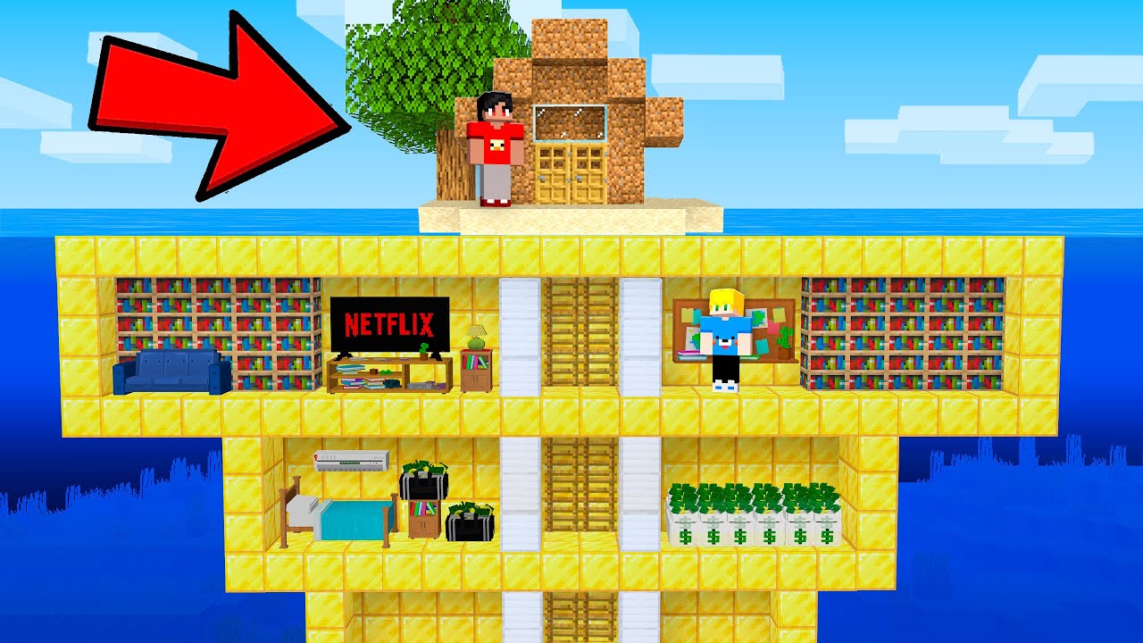 Escondi meu TESOURO nessa ILHA para TROLAR meu AMIGO no Minecraft!