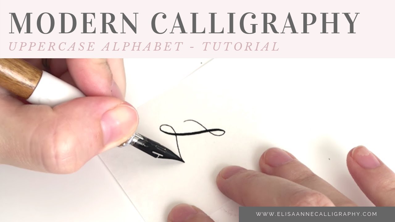 Modern Calligraphy Alphabet UPPERCASE || Left-Handed Calligrapher