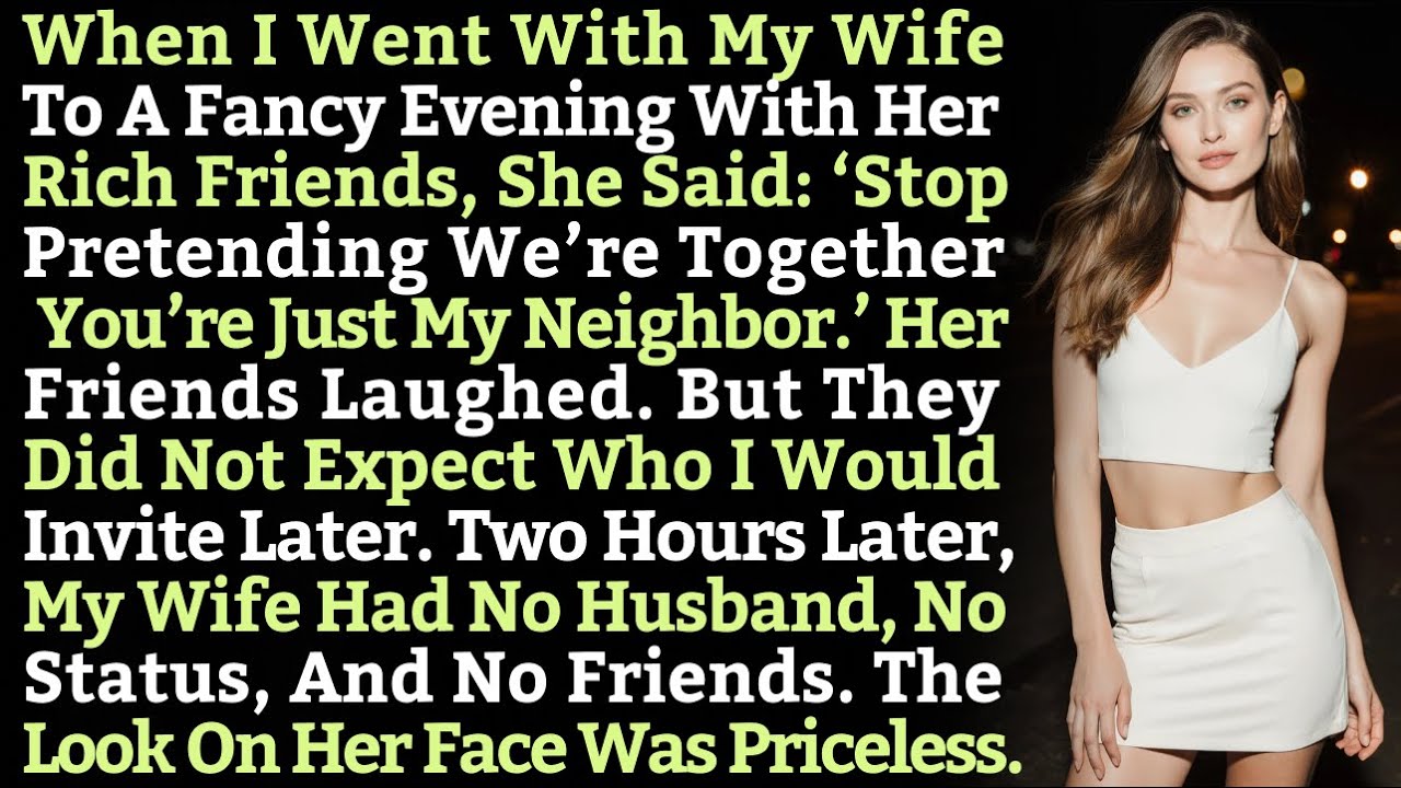 When I Went With My Wife To A Fancy Evening With Her Rich Friends, She Said: ‘Stop Pretending...