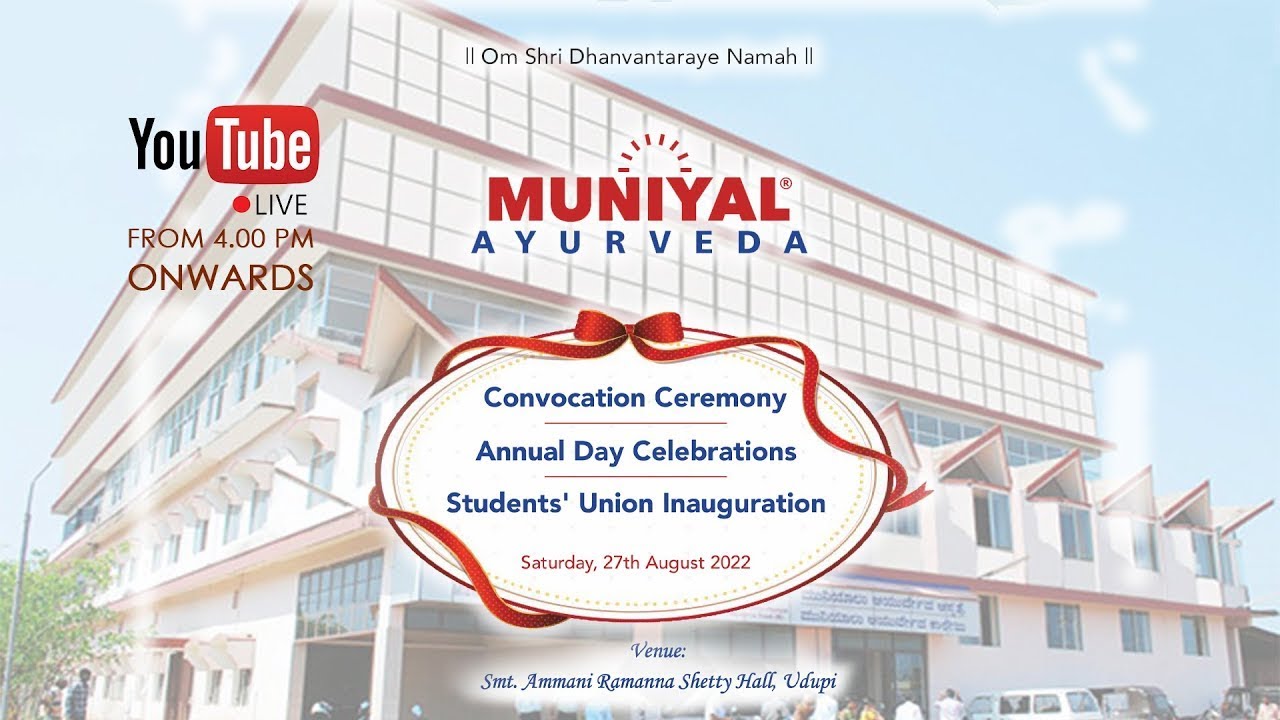 Convocation Ceremony | Muniyal Ayurveda College | LIVE