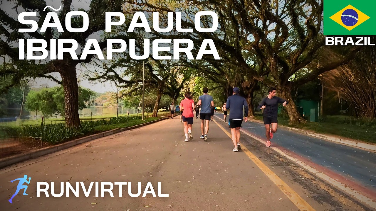 Taken over by runners: Sunrise at Ibirapuera Park in São Paulo [10km/1-Hour]