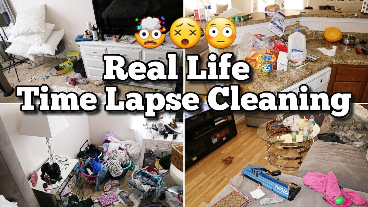 Time Lapse cleaning | Real Life Cleaning Motivation | Clean With Me Messy House | Actual mess