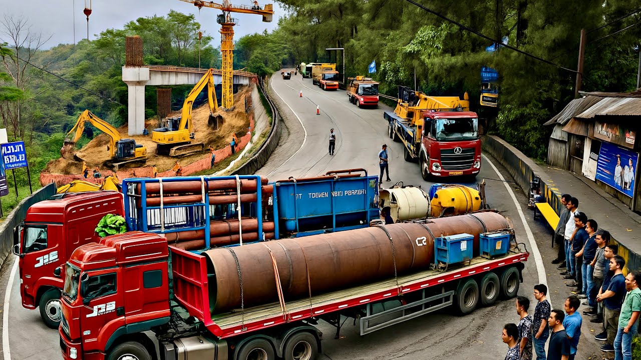 Update Terbaru Pembangunan Flyover Sitinjau Lauik‼️ Konvoi Truk Sultan Dari Luar Negeri Melintas