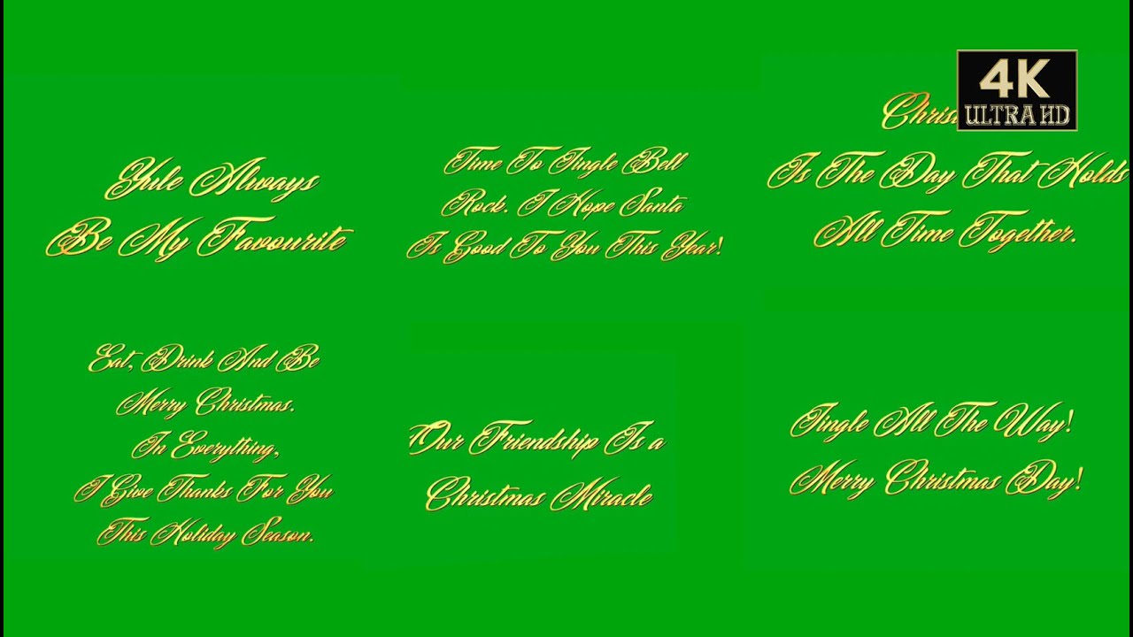 Merry christmas wishes quotes green screen animation free