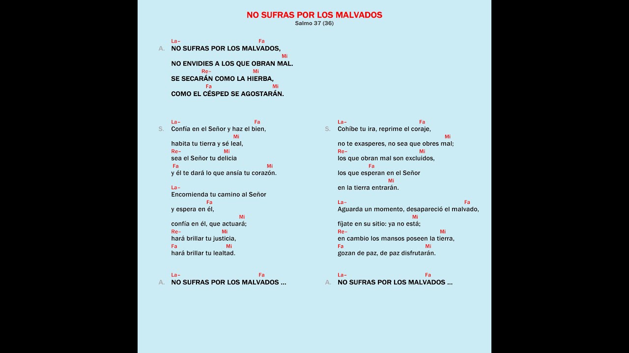 No sufras por los malvados