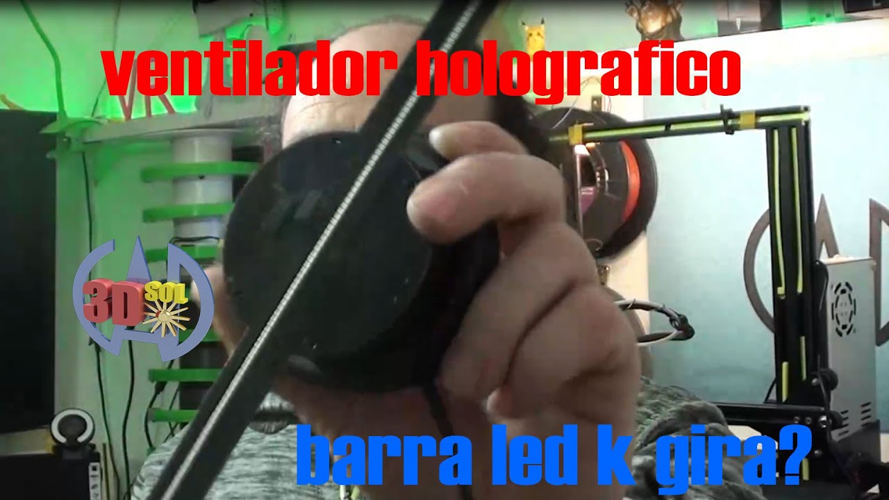 Como usar Holográfic led fan configuración instalación con impresión 3D