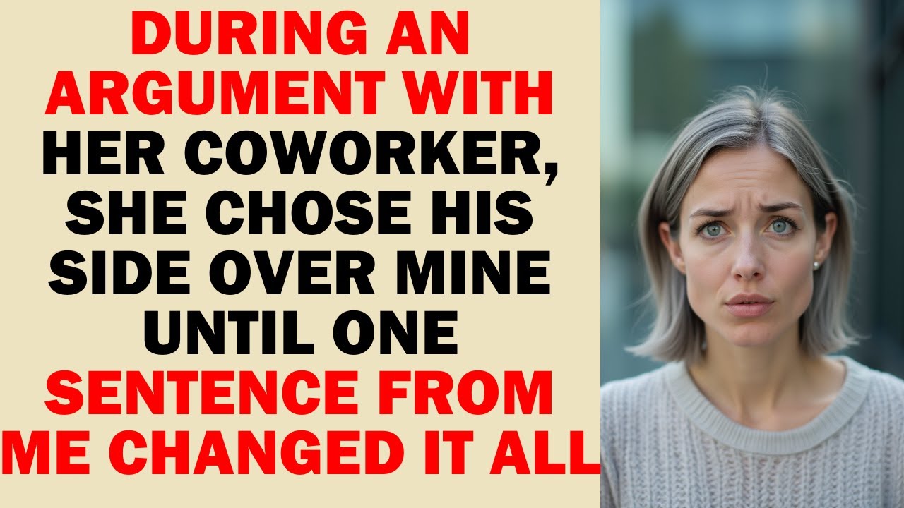She Backed Her Coworker Against Me in a Fight — One Line I Said Changed Everything