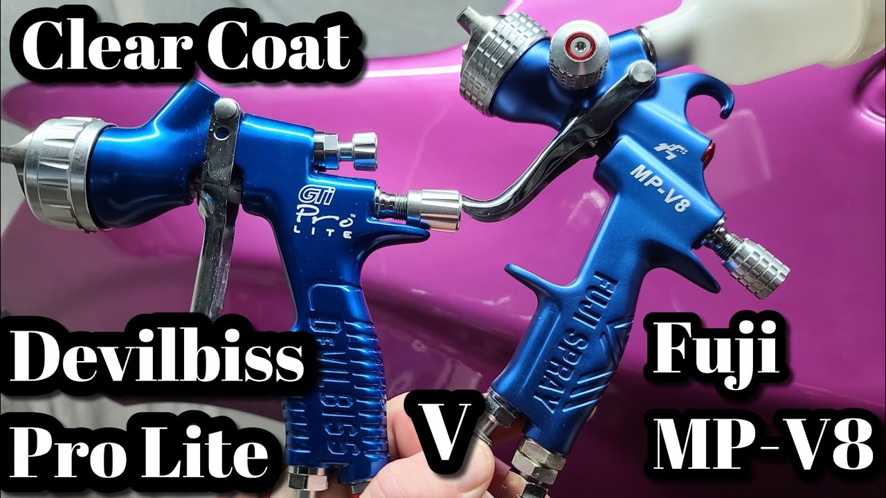 Devilbiss Tekna Pro Lite v Fuji MP-V8 Spray Gun Upol Clear Coat,  Great All Round Spray Gun