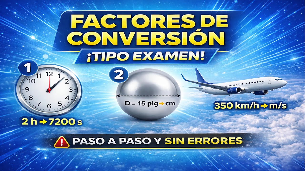 🔥 FACTORES DE CONVERSION 🔥 TIEMPO, LONGITUD Y VELOCIDAD | TIPO EXAMEN PASO A PASO