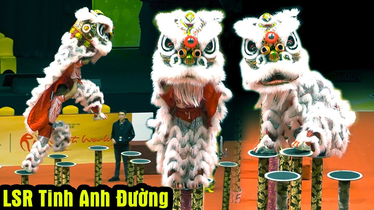 Múa Lân 2023 LSR Tinh Anh Đường Tập Múa Lân nhảy Mai Hoa Thung thi giải Genting World Lion Dance