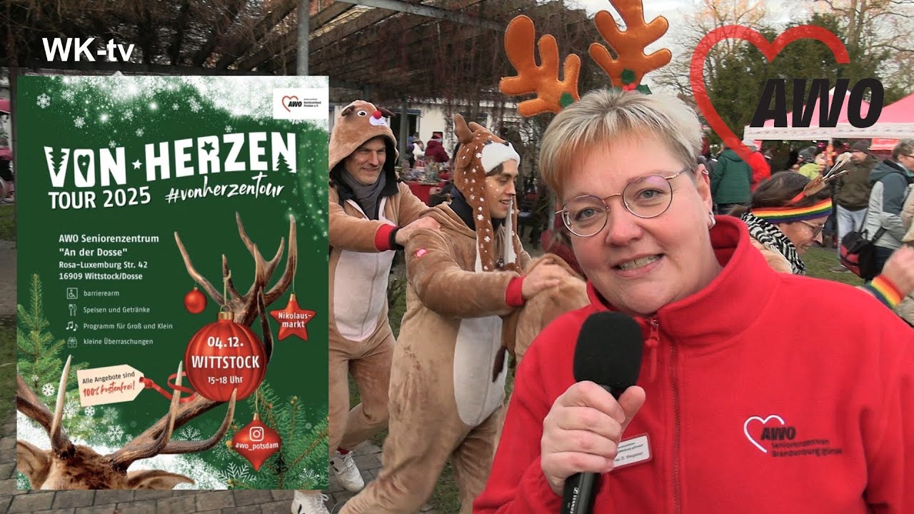 Nikolausmarkt Wittstock/Dosse 2025 - AWO VON HERZEN Tour des AWO Bezirksverbands Potsdam e.V.