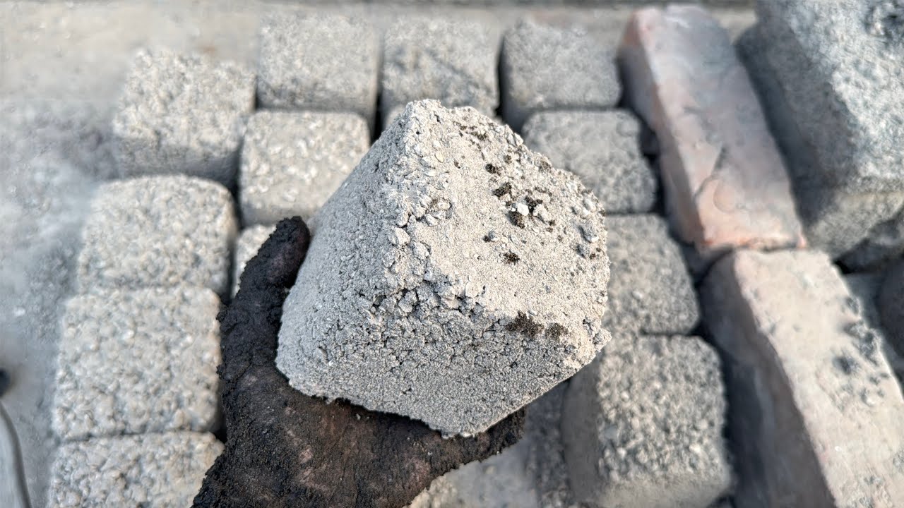 New video of gritty white stone sand cement dry floor crumbling 🔥