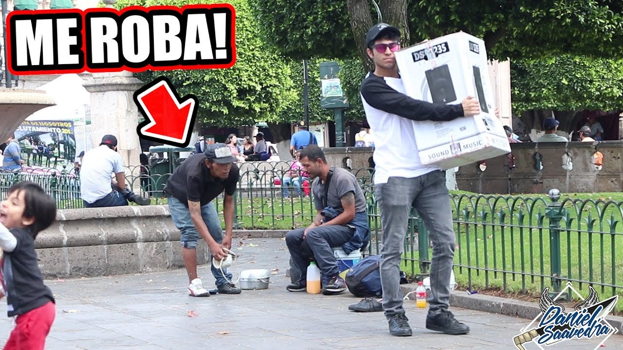 TIRÉ MI CARTERA CON $4000 EN ELLA Y VAGABUNDO ME ROBA! (Experimento Social) 'final inesperado'