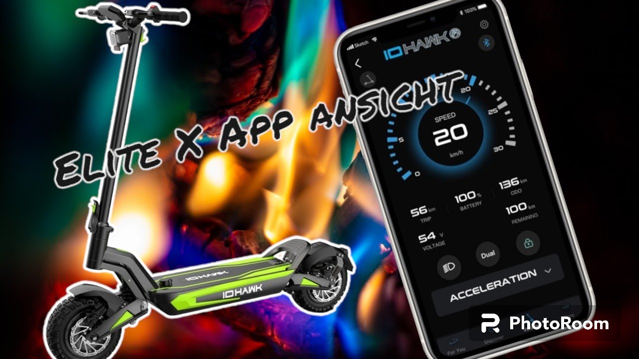 Io Hawk Elite X App Ansicht