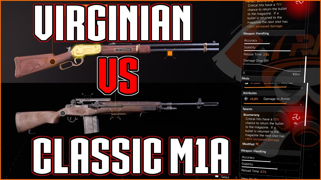 The Division 2 | Classic M1A против The Virginian | Сравнение | Что лучше?