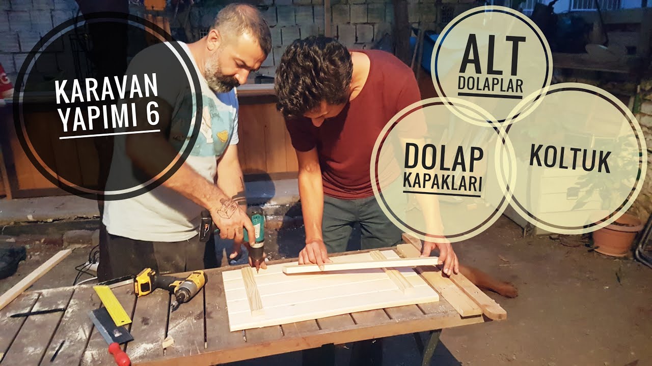 KARAVAN YAPIMI 6 - MUTFAK ALT DOLAPLARI - DOLAP KAPAKLARI