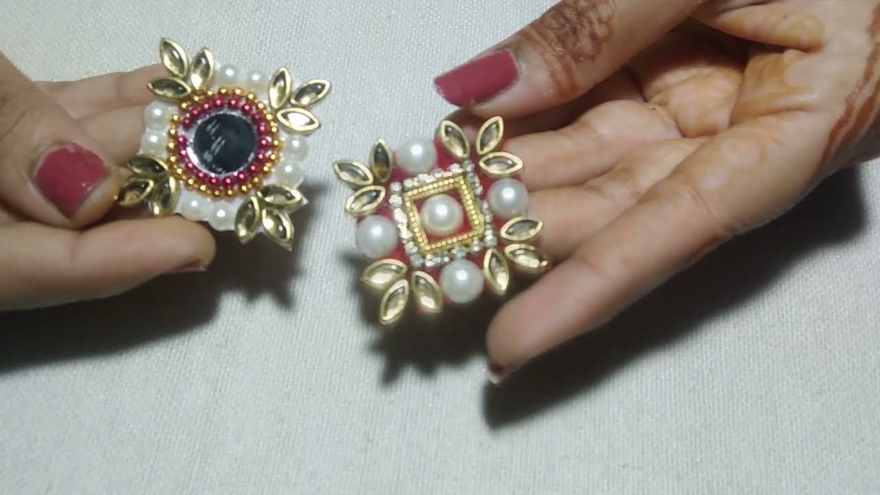 How to Make Kundan Patches at Home | How to Make Embroidered Patches at home