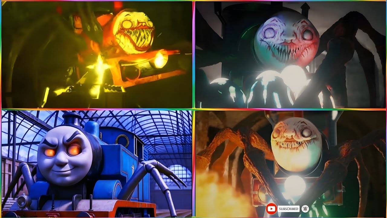 Cursed Thomas EXE vs Cho Cho Charles 🚂 TRAIN THOMAS EATER Coffin Dance Battle tiles hop19