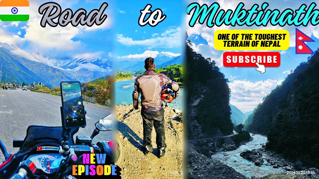Kolkata to Muktinath - Kolkata to Nepal Ride 2024- Pokhara to Jomson Off Road Condition 🏞️