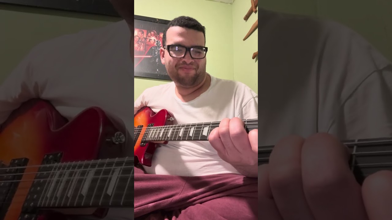 Just chilling on the guitar