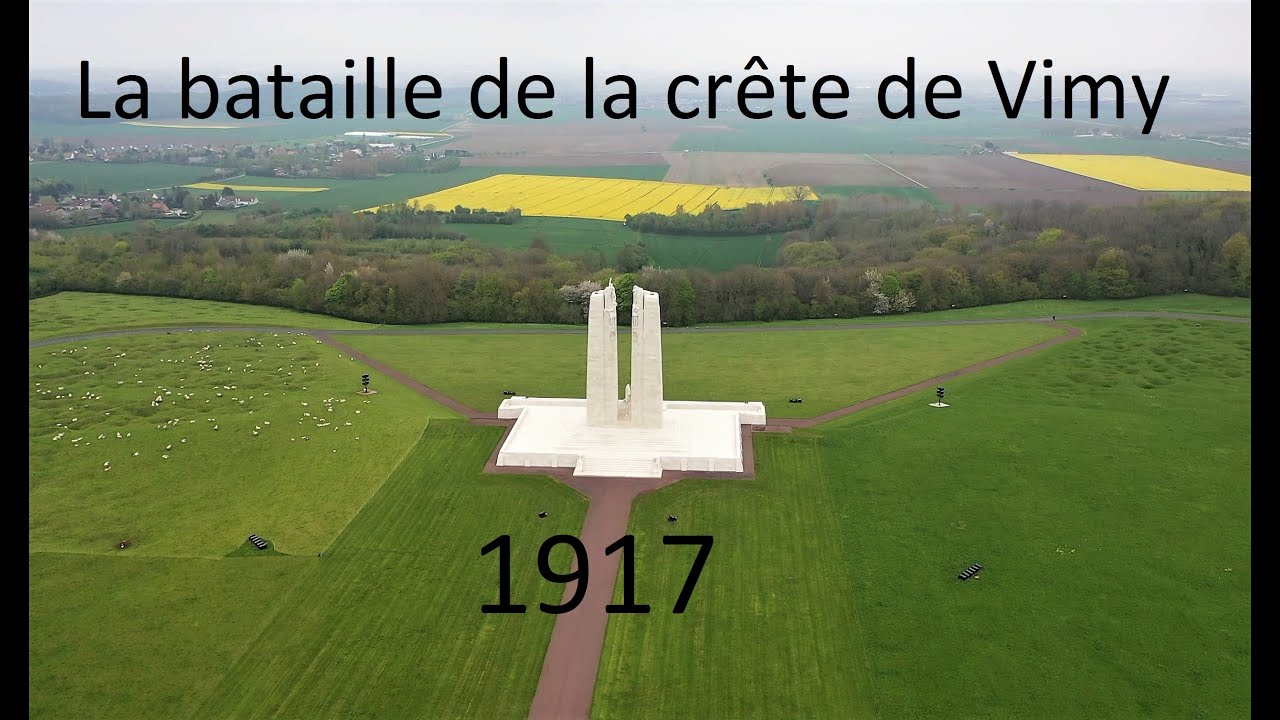 Le site de la bataille de la crête de Vimy pendant la Grande Guerre, filmé par un drone