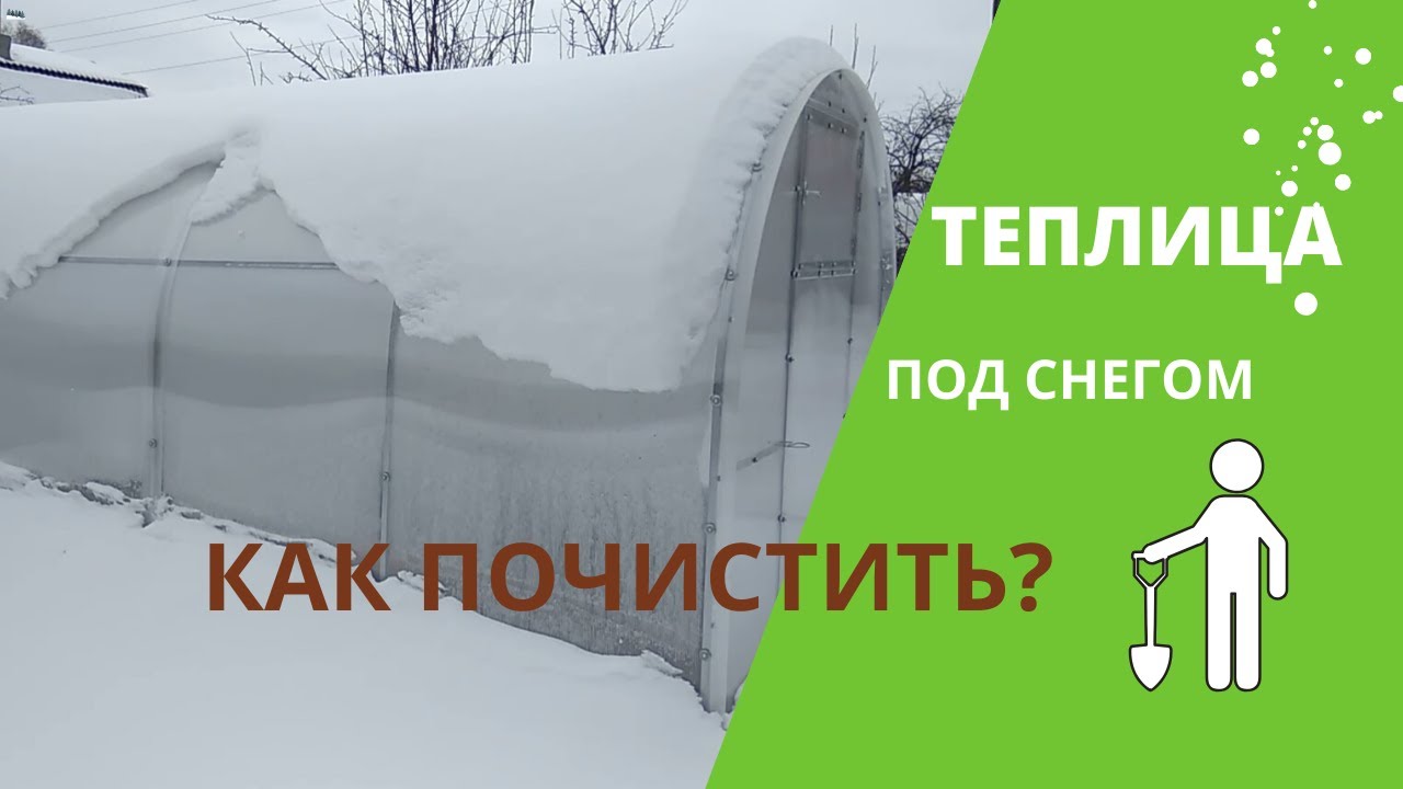Снег на теплице. Как убрать снег с теплицы