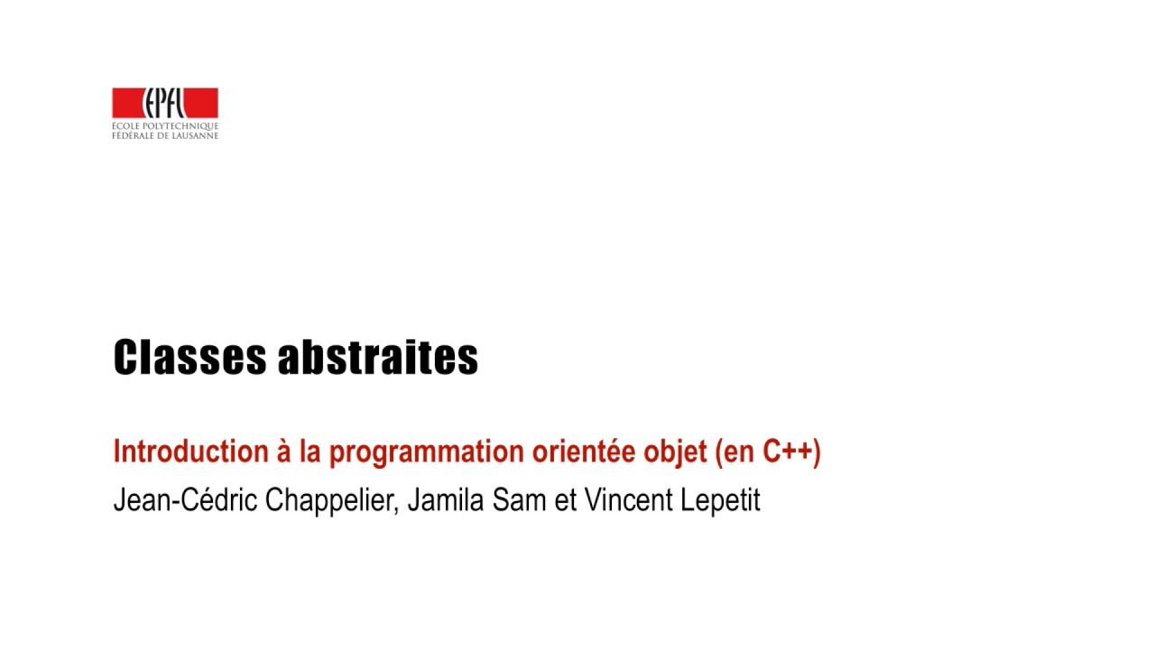 Classes abstraites