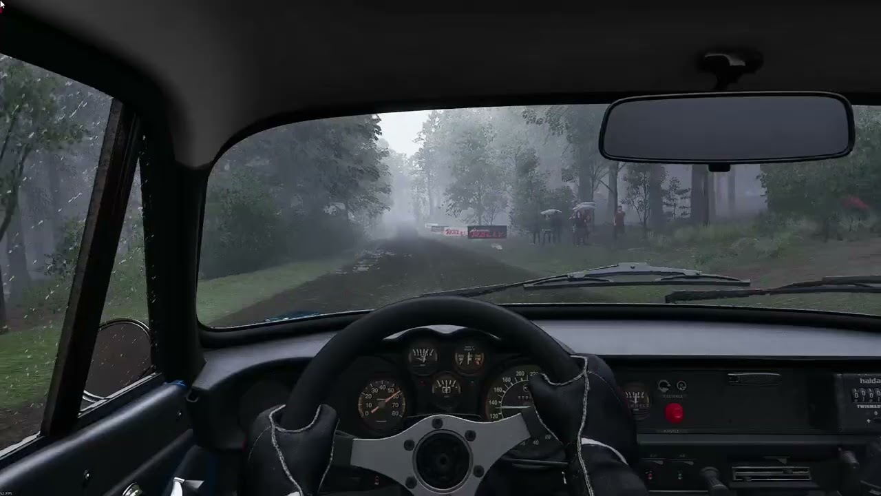 Assetto Corsa Rally Alpine A110 Alsace Forêt de Saverne Rain with Lowest Grip Surface Setting