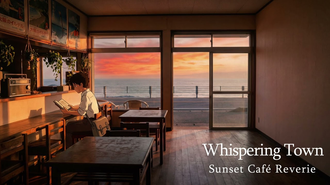 1980s Japan Seaside Cafe at Sunset | 4 Hours Calm Instrumental Ambience