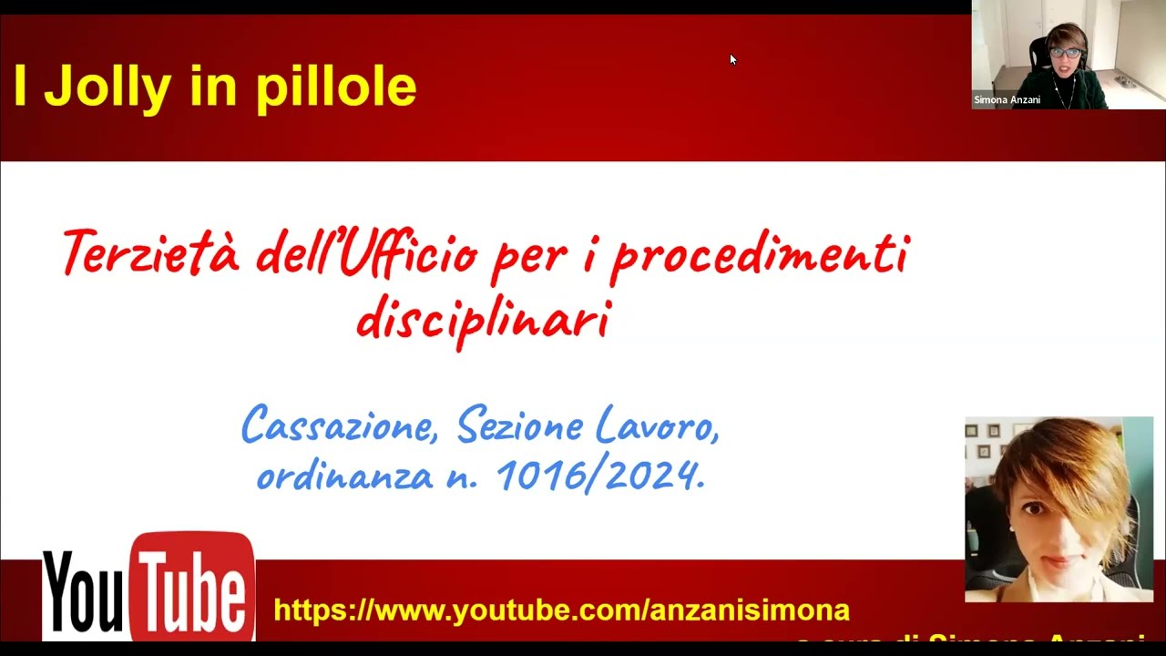 I Jolly in pillole  Terzietà dell’Ufficio per i procedimenti disciplinari