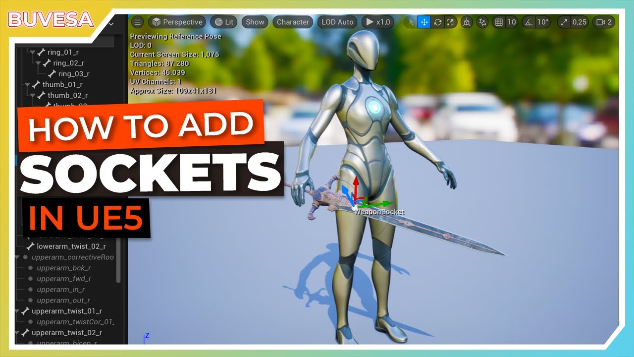 Как добавить гнезда для оружия в Unreal Engine 5
