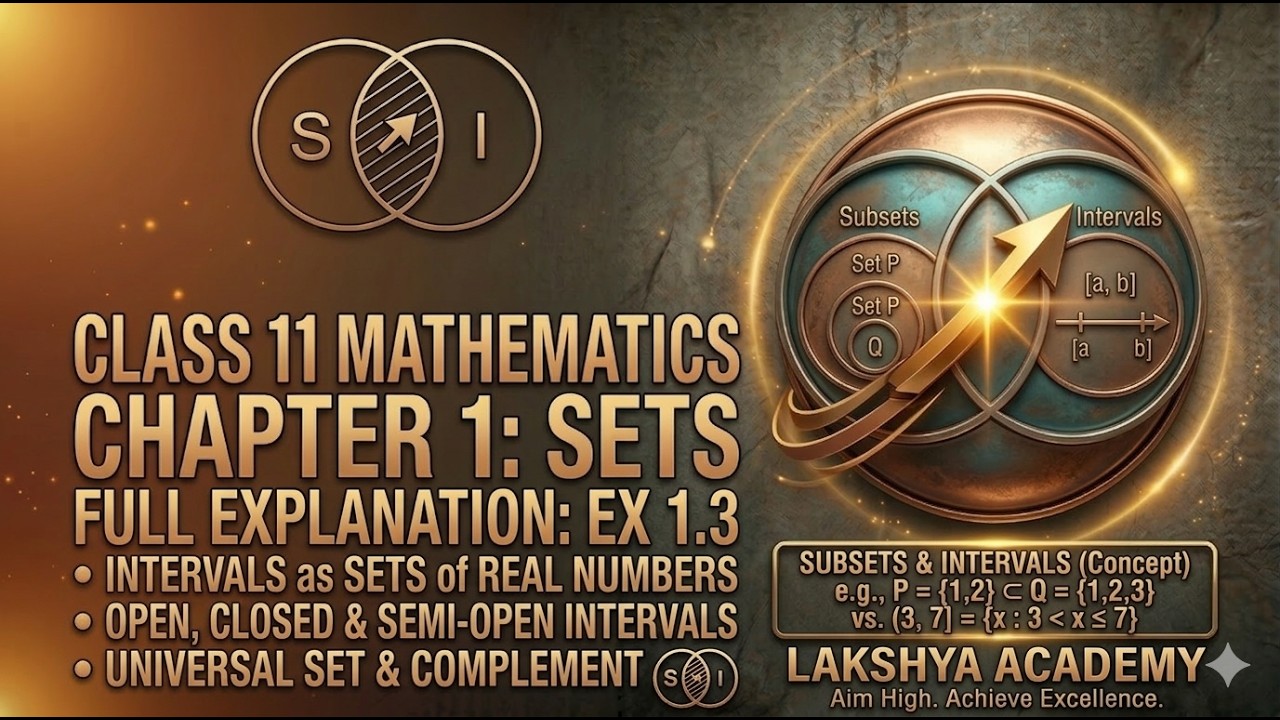 Subsets and interval complete explanation | Chapter 1 SETS EXERCISE 1.3 | CLASS 11