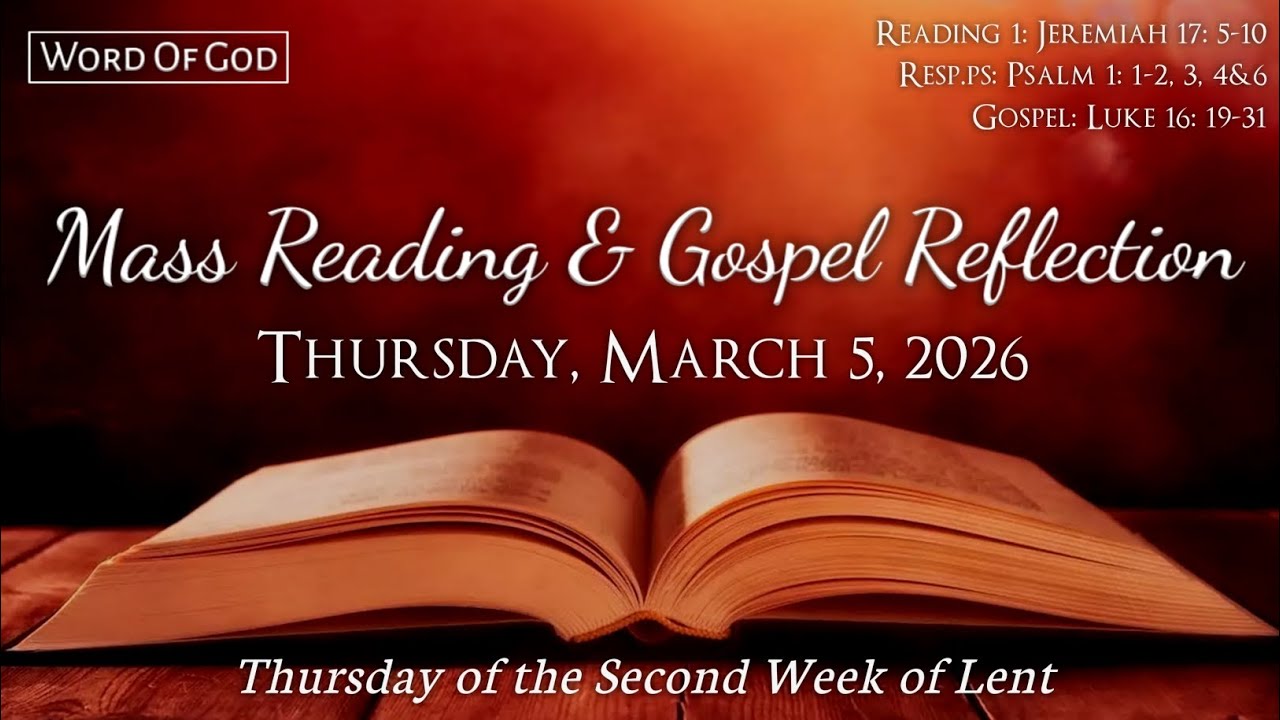 Today's Catholic Mass Readings and Gospel Reflection - Thursday, March 5, 2026