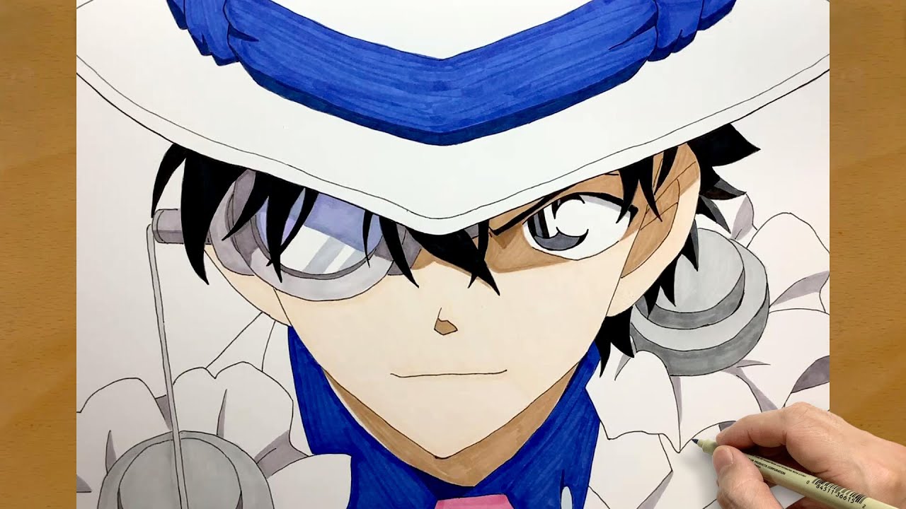 How to Draw Kaitou Kid from Detective Conan | step by step | Draw anime | Anime Drawing