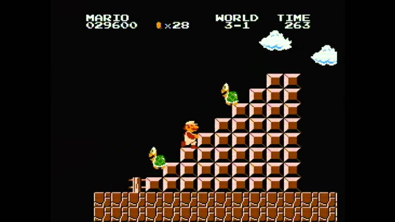 NES Super Mario Bros -  1UP Trick