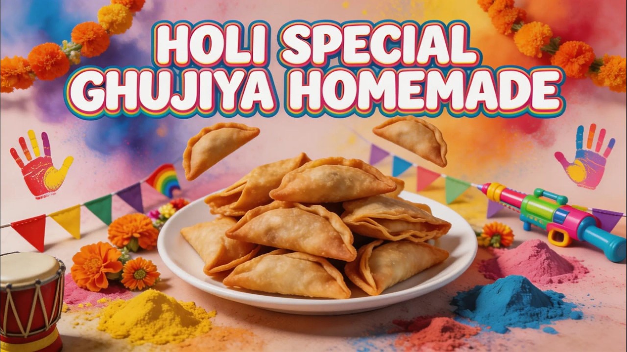 Celebrate Holi with Homemade Gujiya 🌸💛| Traditional Sweet Recipe