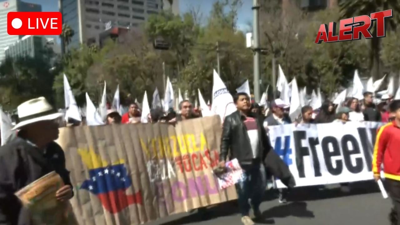 Live Coverage: Mexico City March Condemns U.S. Intervention in Latin America