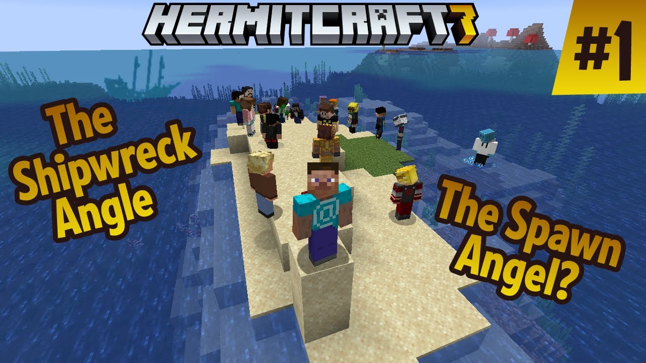 Hermitcraft 7: The Shipwreck Angle! The Spawn Angel? First Day! Ep. 001