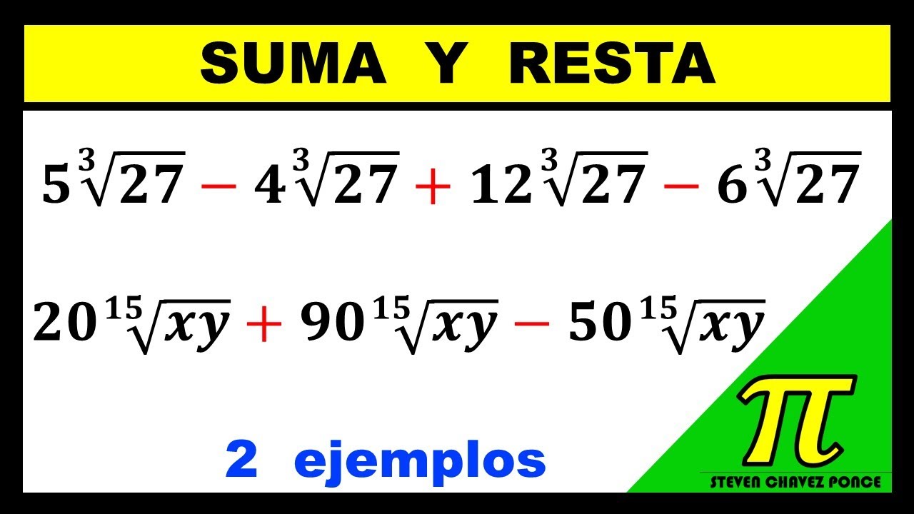 Suma y resta de radicales | radicales semejantes | 2 ejercicios resueltos
