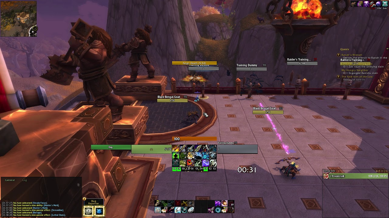 WOW BFA Beta Marksmanship Hunter Talents & Rotation