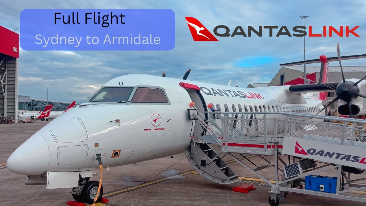 Full Flight - Sydney to Armidale Qantas QF2020 Dash 8 Q400