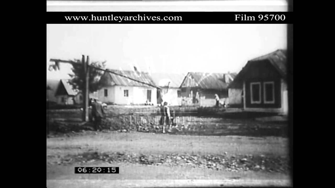 Ruthenian villagers, Ukraine, 1920's.  Archive film 95700