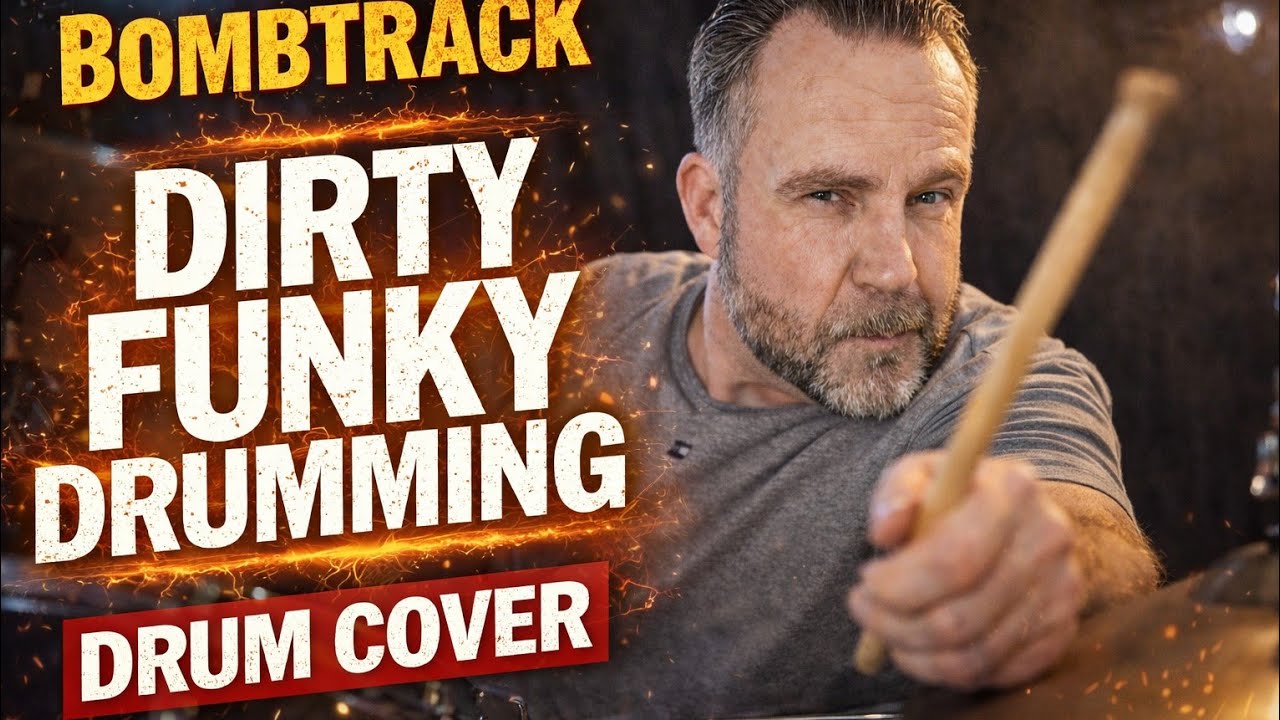 Rage Against The Machine Bombtrack Drum Cover | Dirty 51 Years Old Funky Drumming | Drum Cam